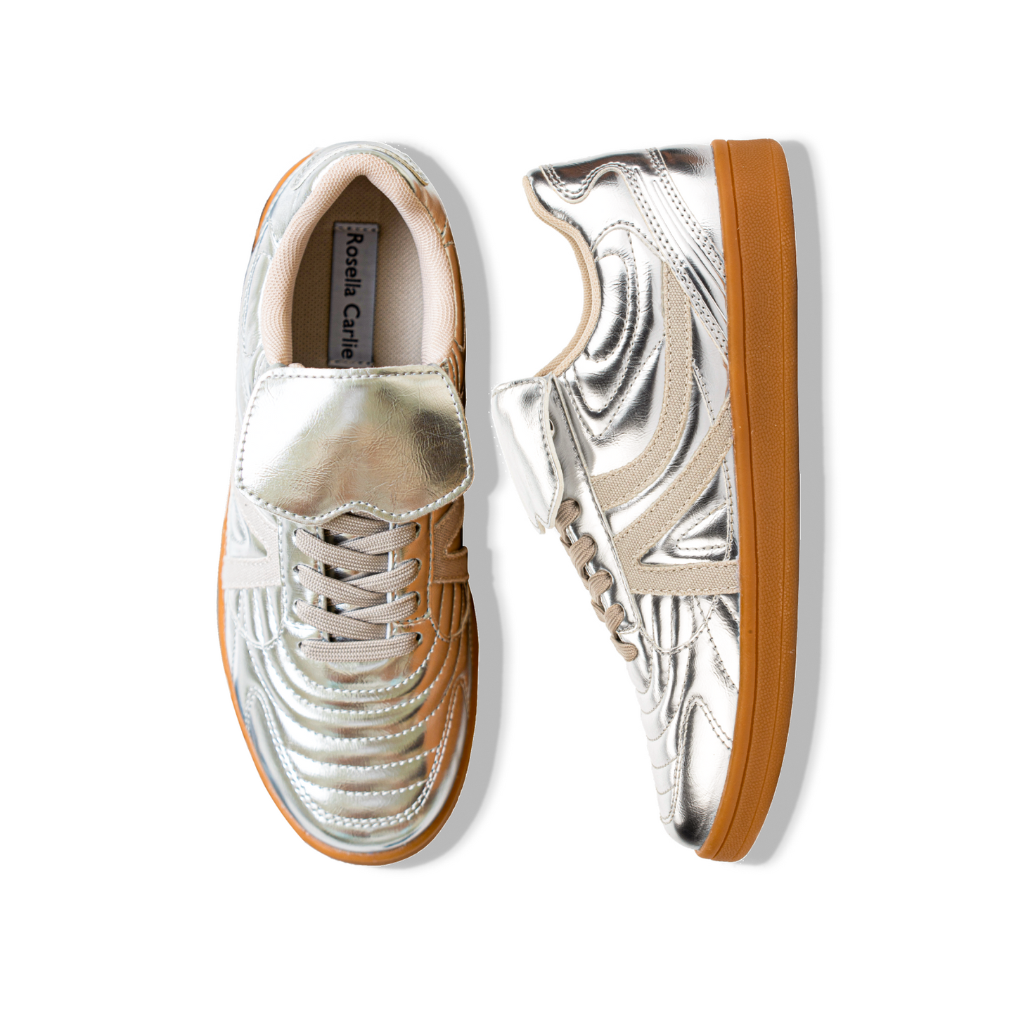 WOMEN'S WALKING SNEAKERS SILVER