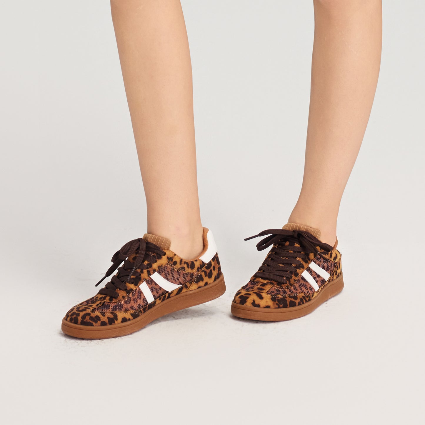 WOMEN'S MESH WALKING SNEAKERS LEOPARD