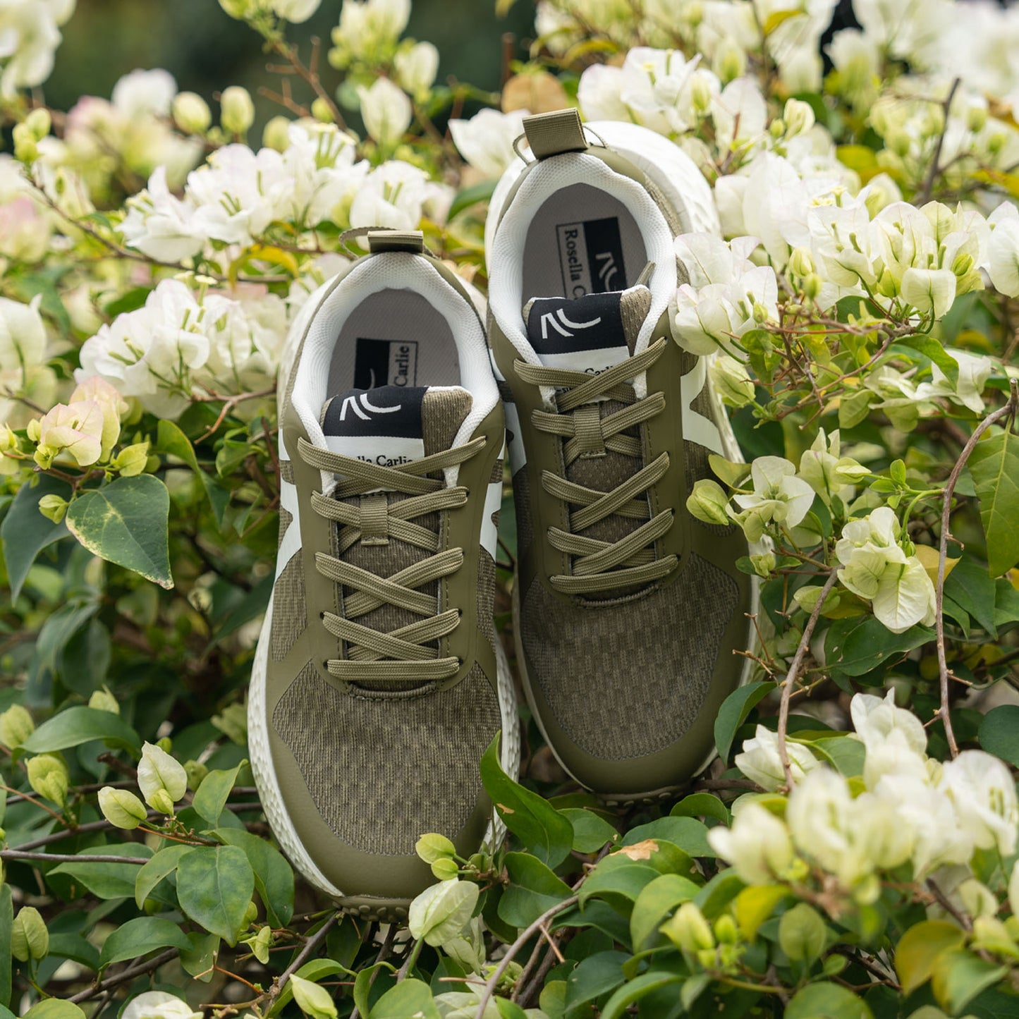 ROSELLA CARLIE WOMEN'S PLATFORM RUNNING SHOES ARMY GREEN