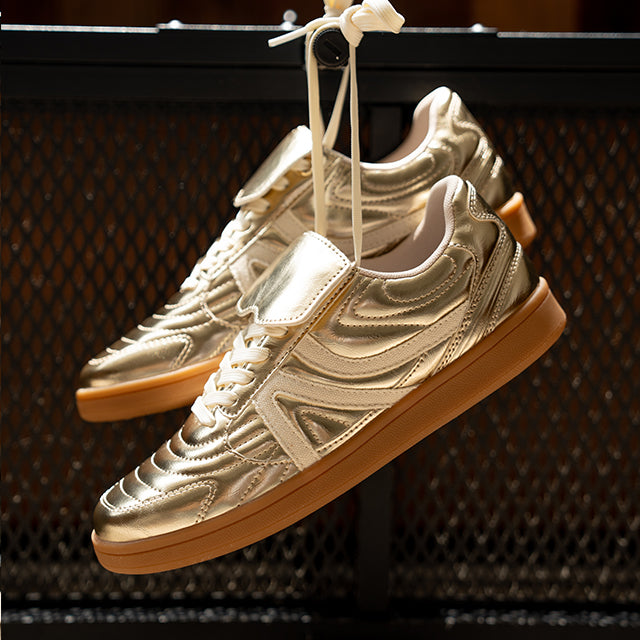 ROSELLA CARLIE WOMEN'S WALKING SNEAKERS GOLD