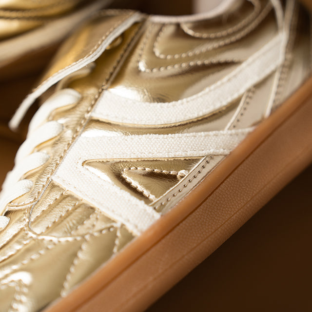 ROSELLA CARLIE WOMEN'S WALKING SNEAKERS GOLD