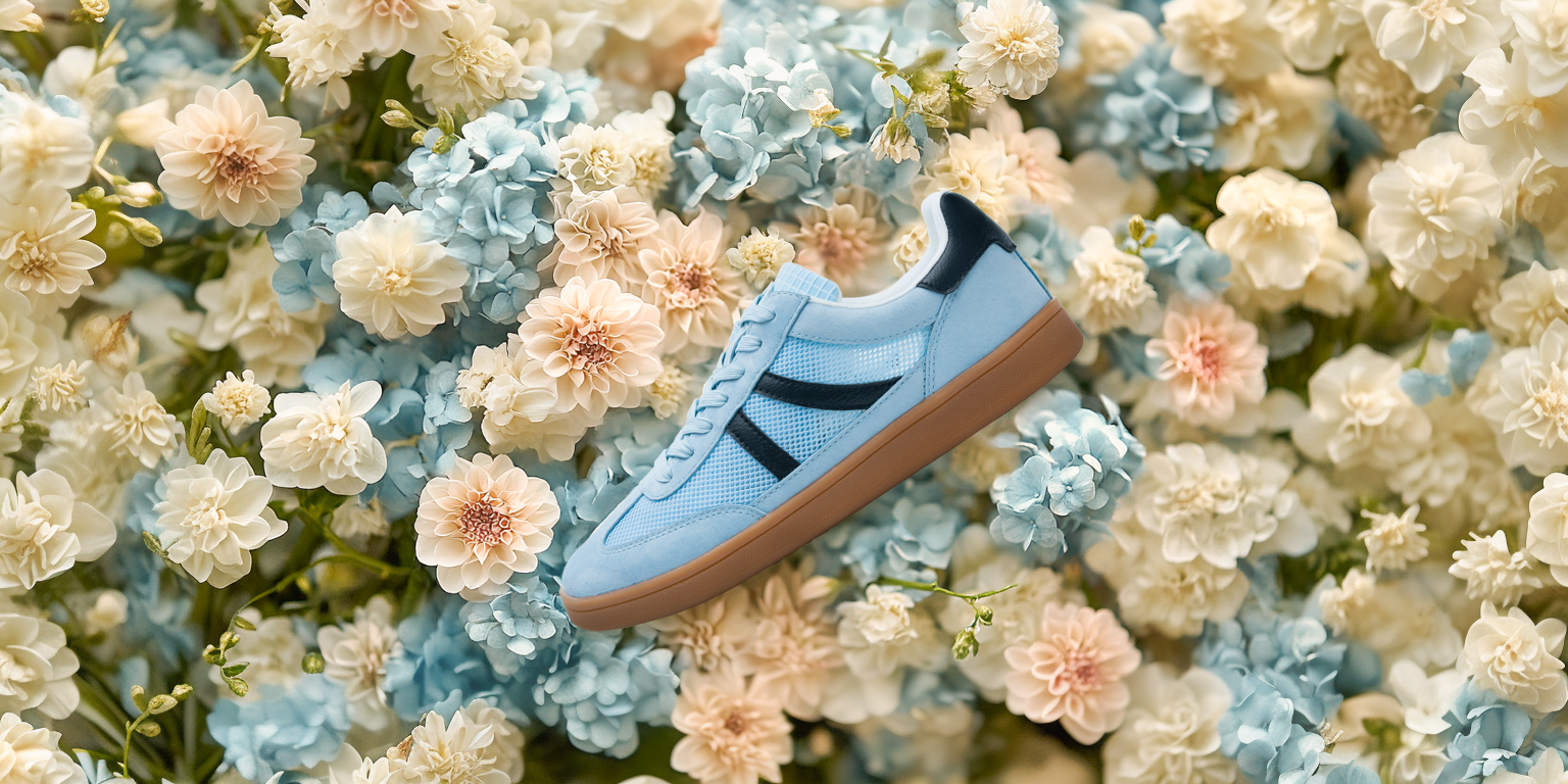 ROSELLA CARLIE WOMEN'S MESH WALKING SNEAKERS SKY BLUE