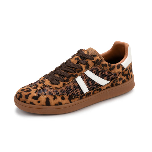 WOMEN'S MESH WALKING SNEAKERS LEOPARD
