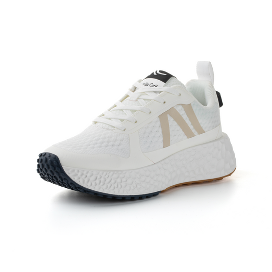 ROSELLA CARLIE WOMEN'S PLATFORM RUNNING SHOES WHITE/BEIGE